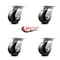 Service Caster 5 Inch Heavy Duty Glass Filled Nylon Caster Set with Roller Bearings, 4PK SCC-35S520-GFNR-4 - alternate 3